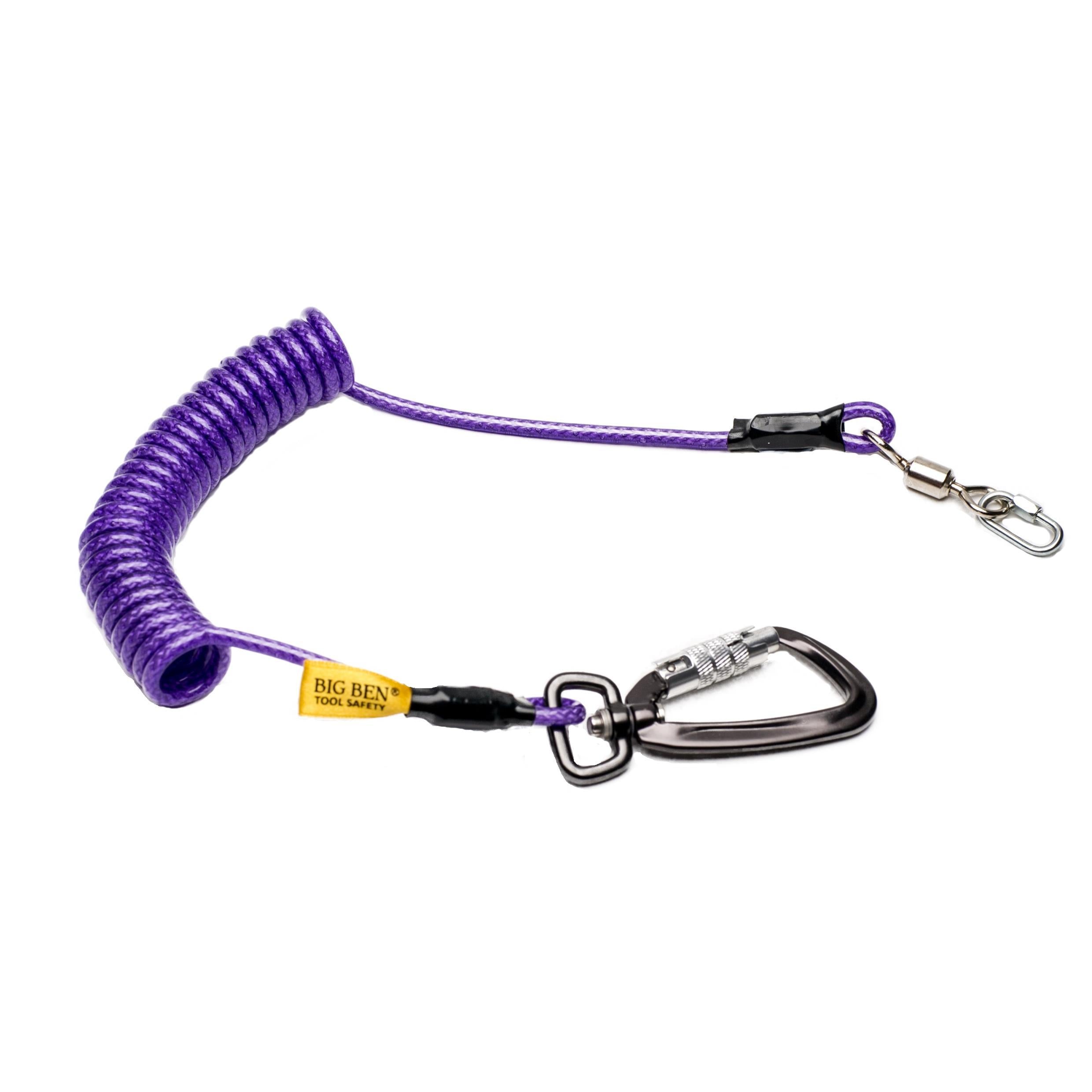 BIGBEN® Tool Tether for Working at Height (2m) comes with Swivel Twistlock Carabina, Extra Heavy-Duty Swivel & Mallion Link