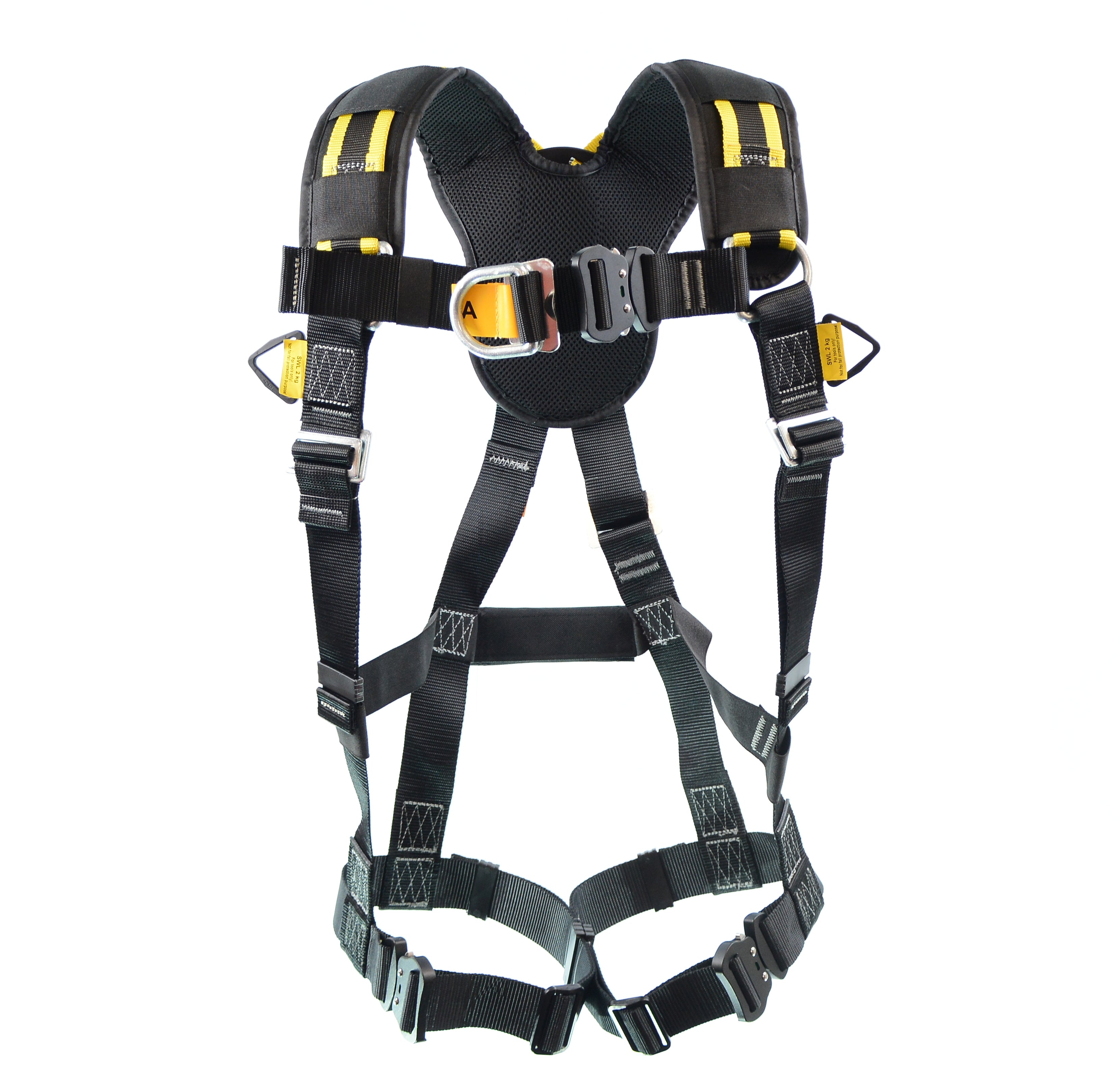 BIGBEN® Deluxe 2-Point Fall Arrest HA Design Harness with elasticated shoulder straps, quick release buckles, fall indicators, comfort pads & integral ID system
