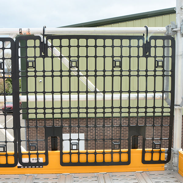 Black plastic brick guard