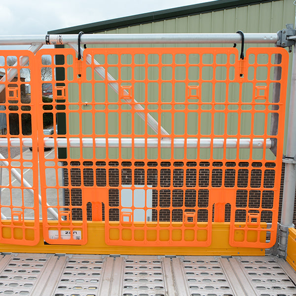 Orange plastic brick guard