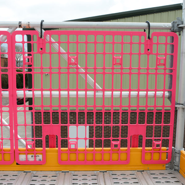 Pink plastic brick guard