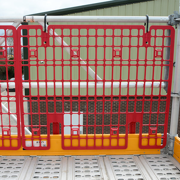 Red plastic brick guard