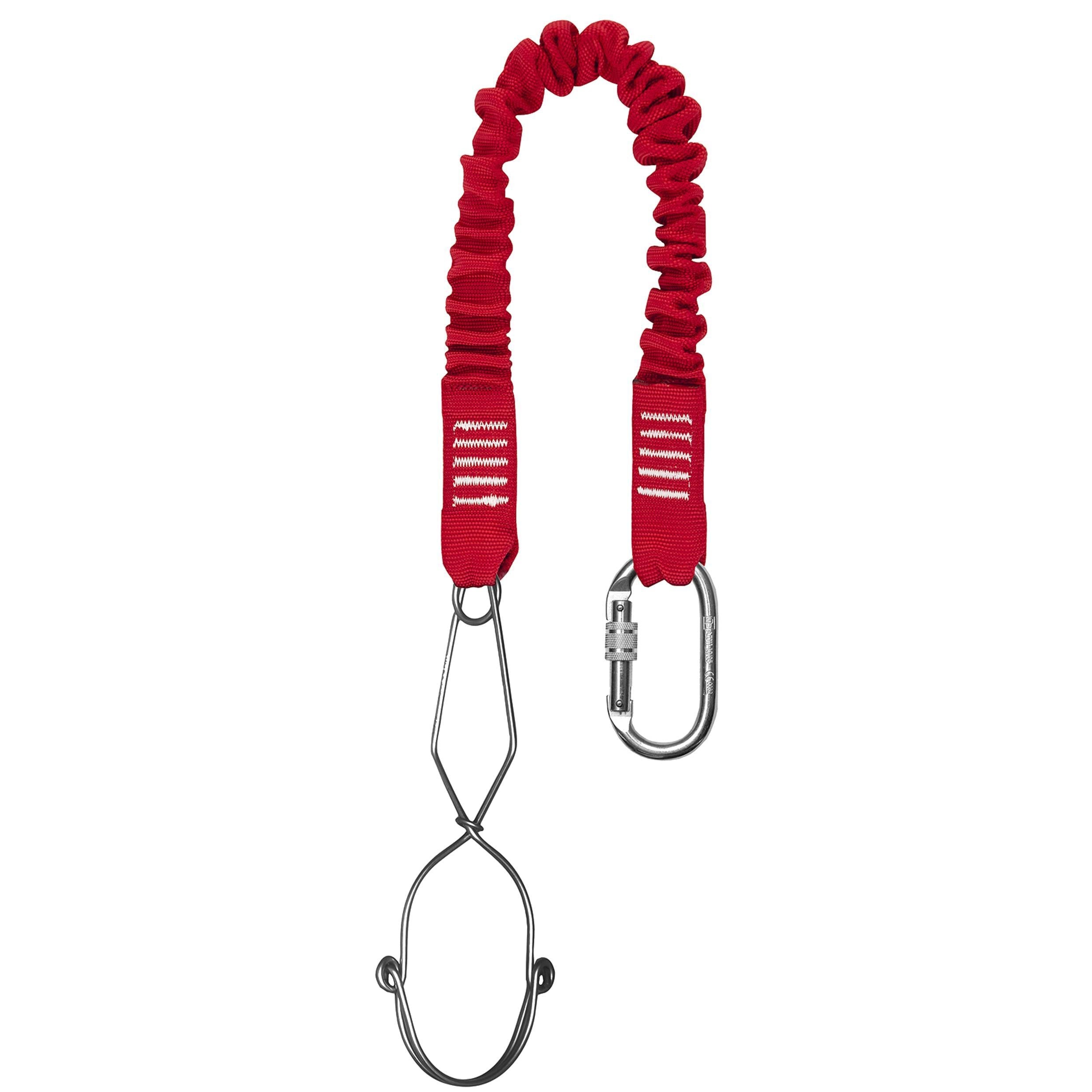 BIGBEN® Elasticated Fall Restraint Lanyard with 1x Carabina & 1x Anchorage Hook