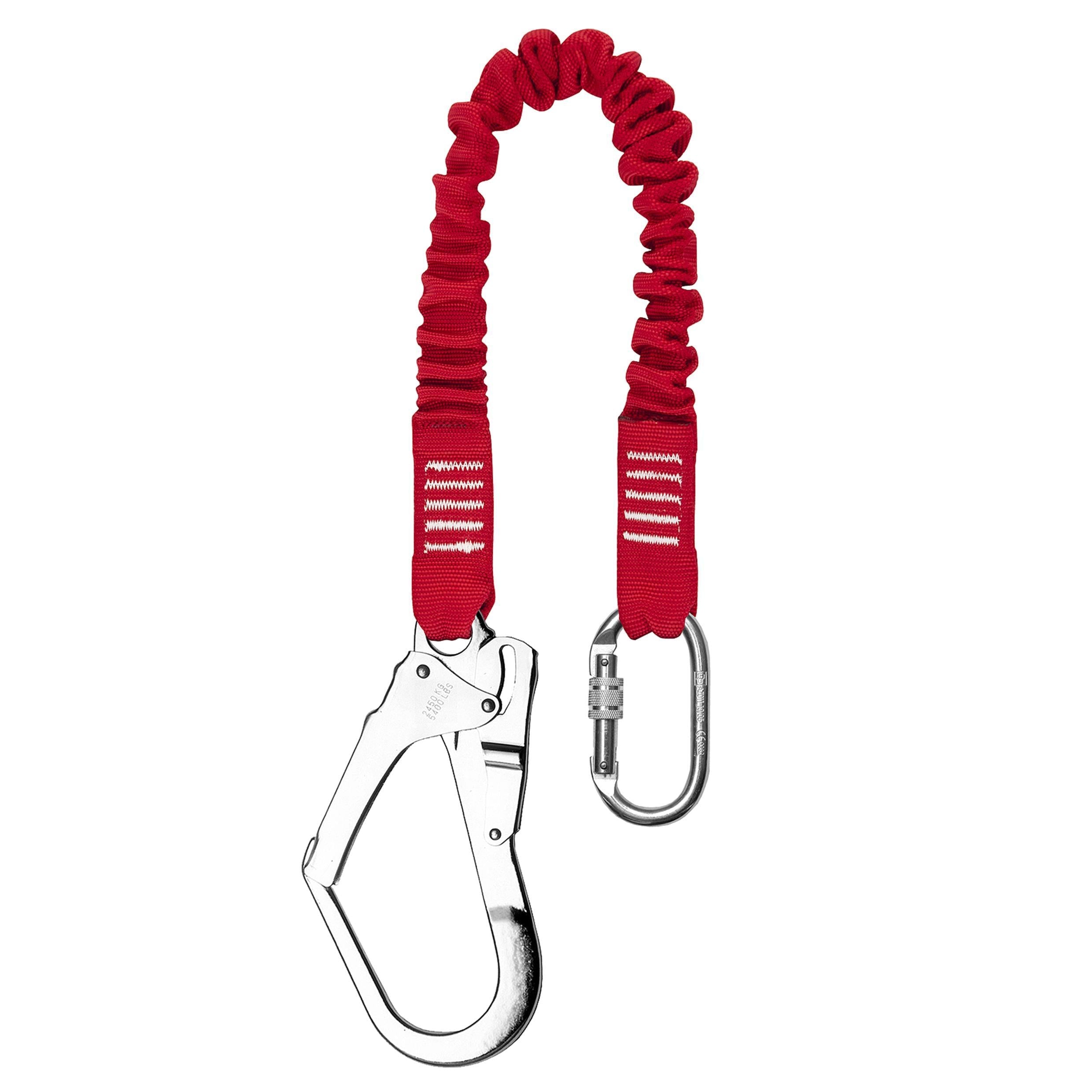 BIGBEN® Elasticated Fall Restraint Lanyard with 1x Carabina & 1x Scaff Hook
